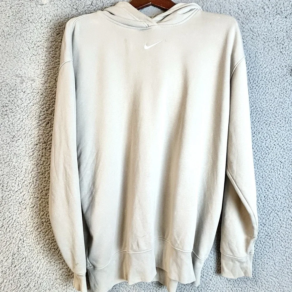 Nike Oversized Phoenix Fleece Pullover Hoodie Women Size Small Sand Essentials - Picture 2 of 8